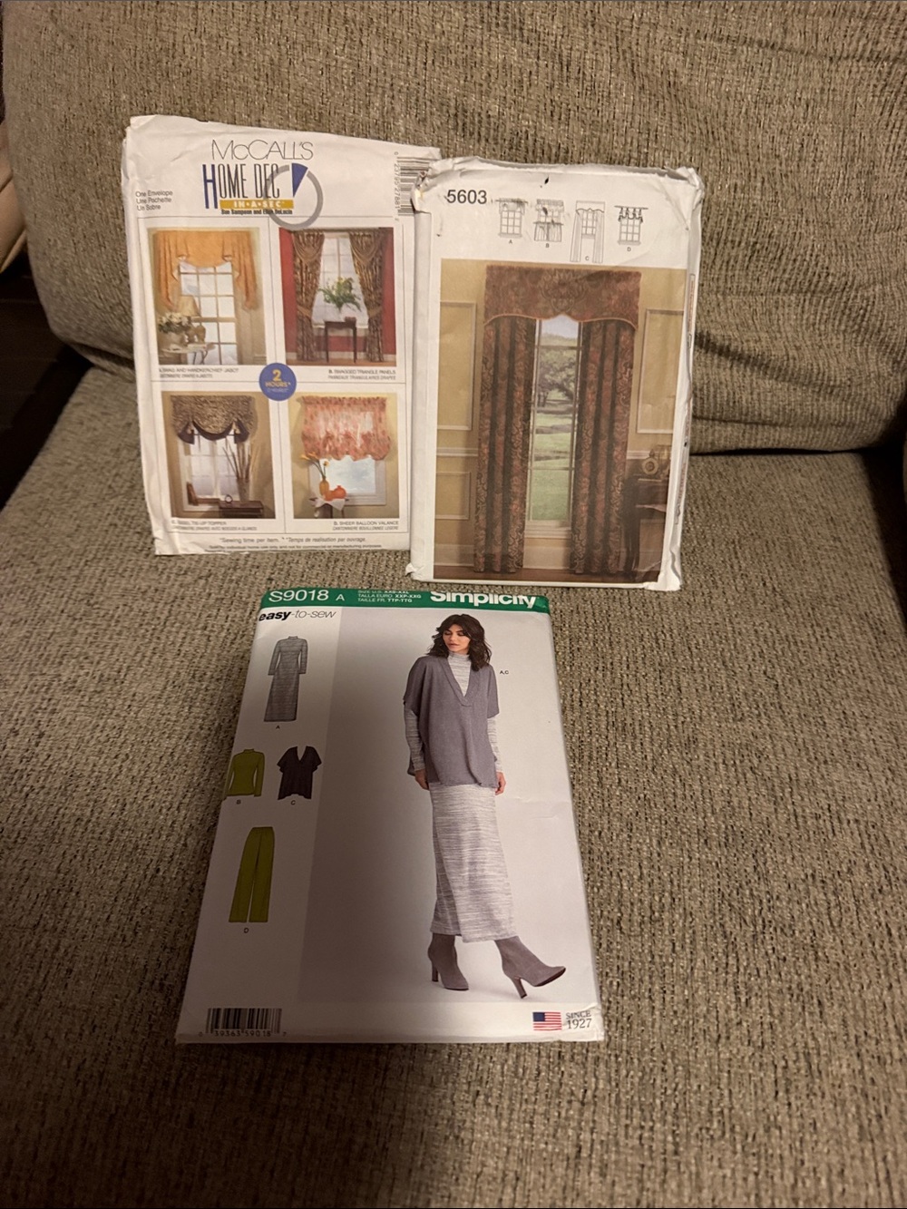 McCall's Home Décor Curtain Pattern - Beige & Brown Drapery Styles